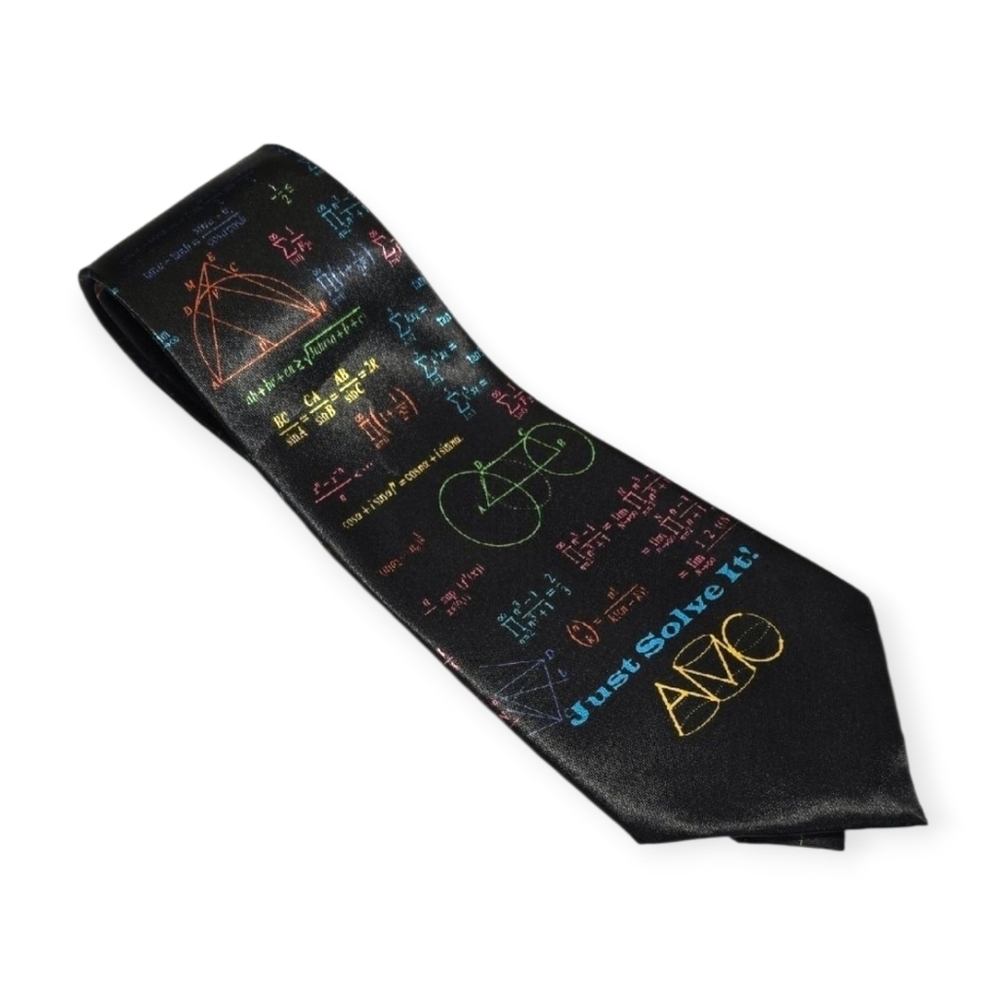 {American Mathematics Competitors} Men's Mathematical Equations Black Tie